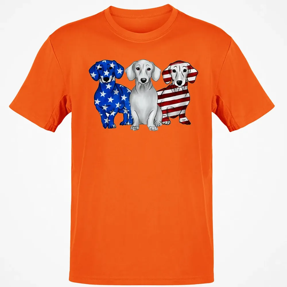 Dachshund American Flag Classic Unisex T-Shirt - 9