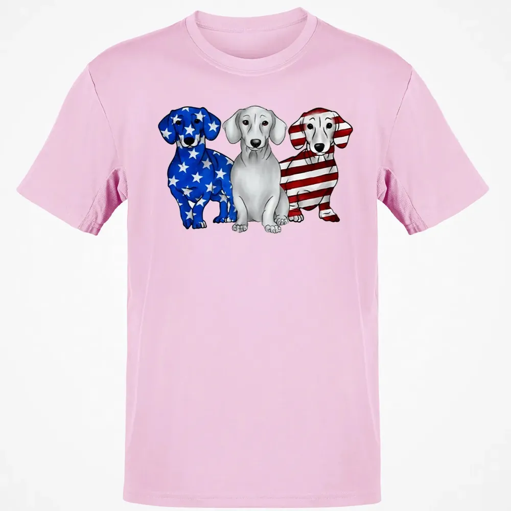 Dachshund American Flag Classic Unisex T-Shirt - 6