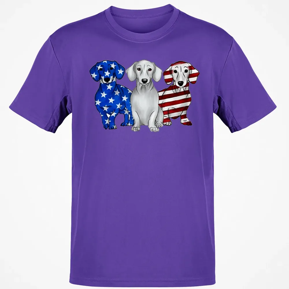 Dachshund American Flag Classic Unisex T-Shirt - 10