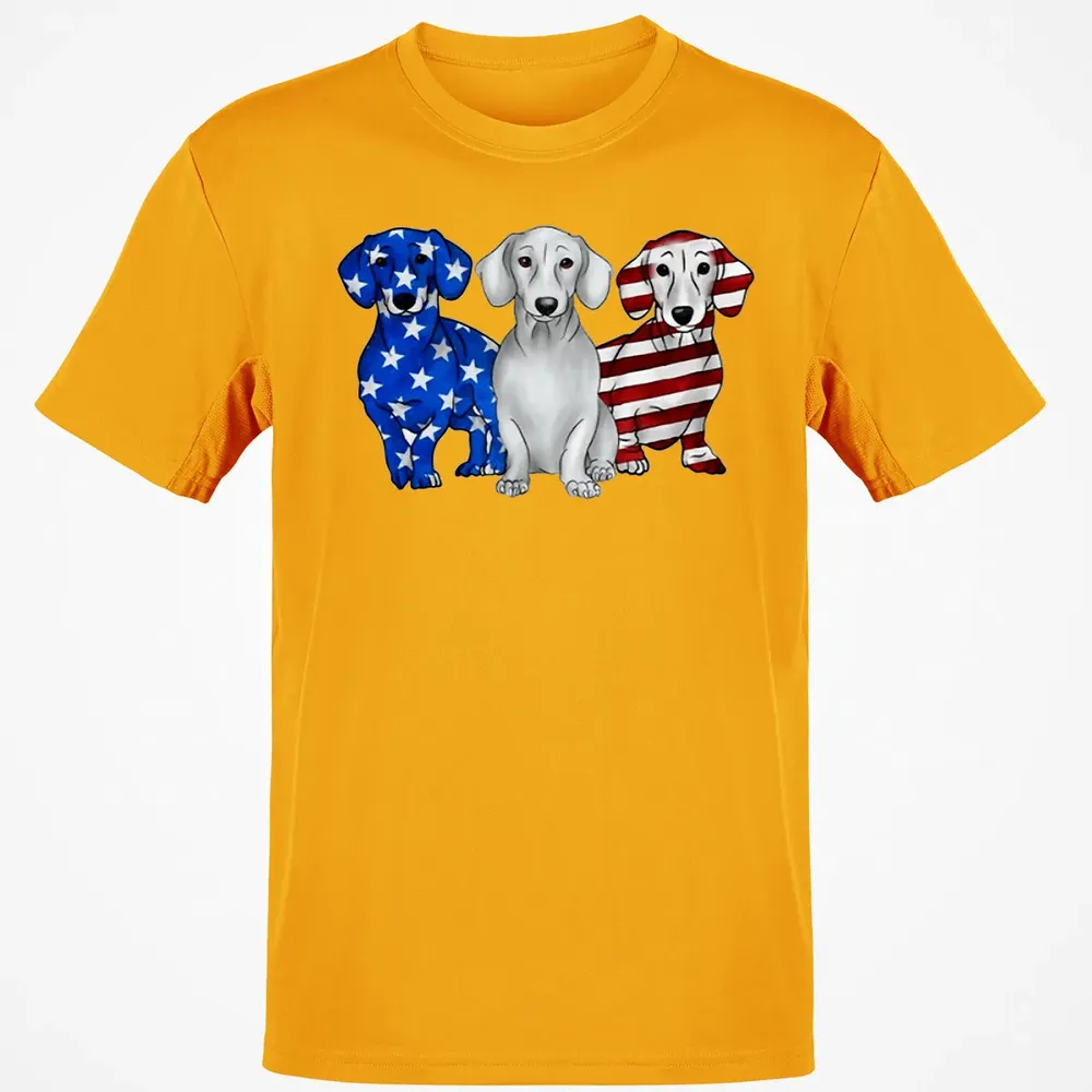 Dachshund American Flag Classic Unisex T-Shirt - 5