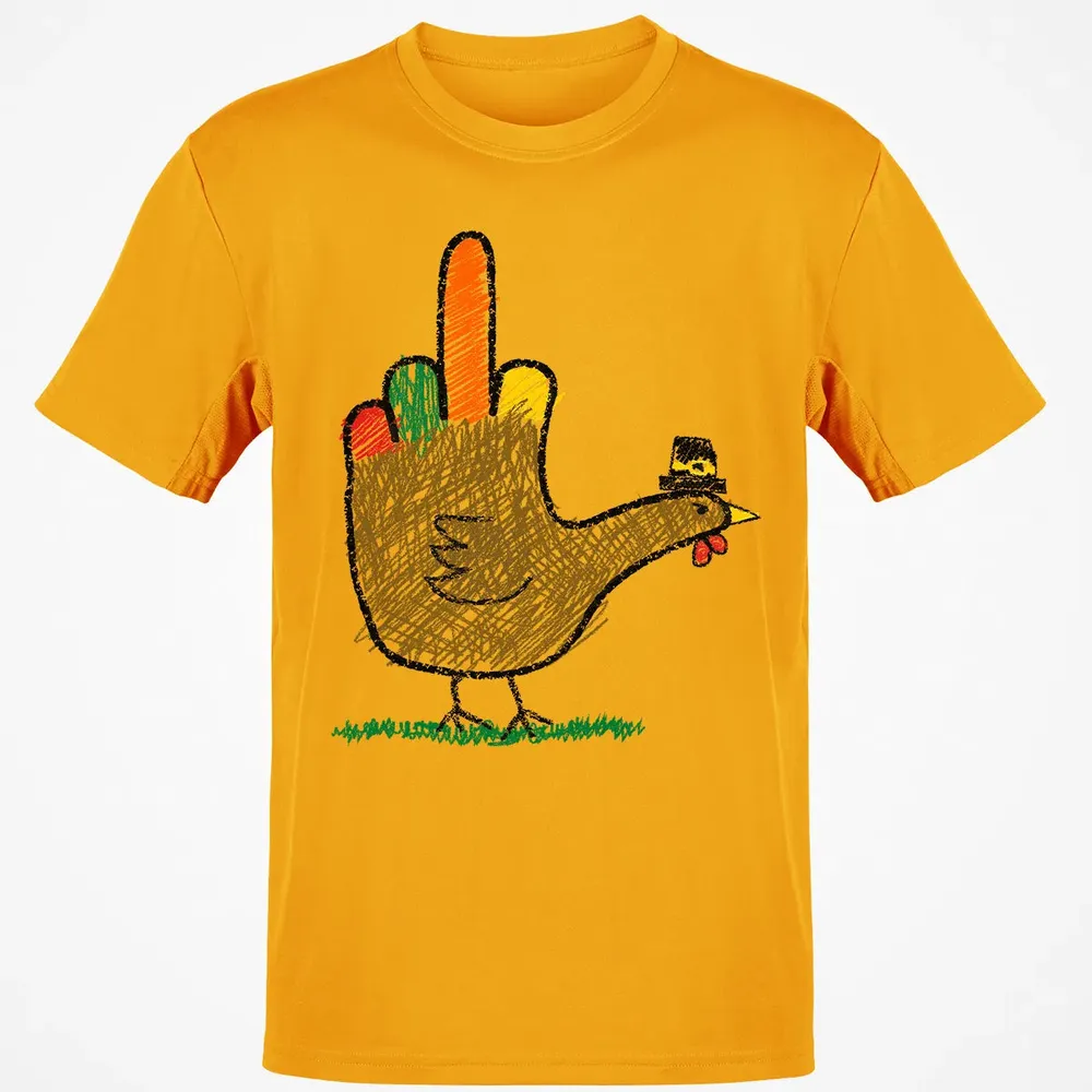 Mid Finger Thanksgiving Classic Unisex T-Shirt - 5