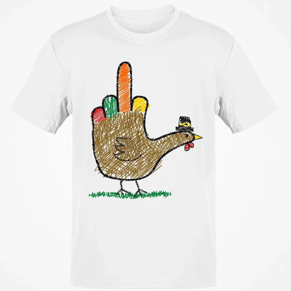 Mid Finger Thanksgiving Classic Unisex T-Shirt - 13