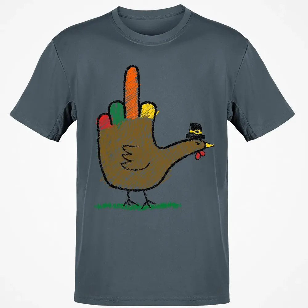 Mid Finger Thanksgiving Classic Unisex T-Shirt - 4