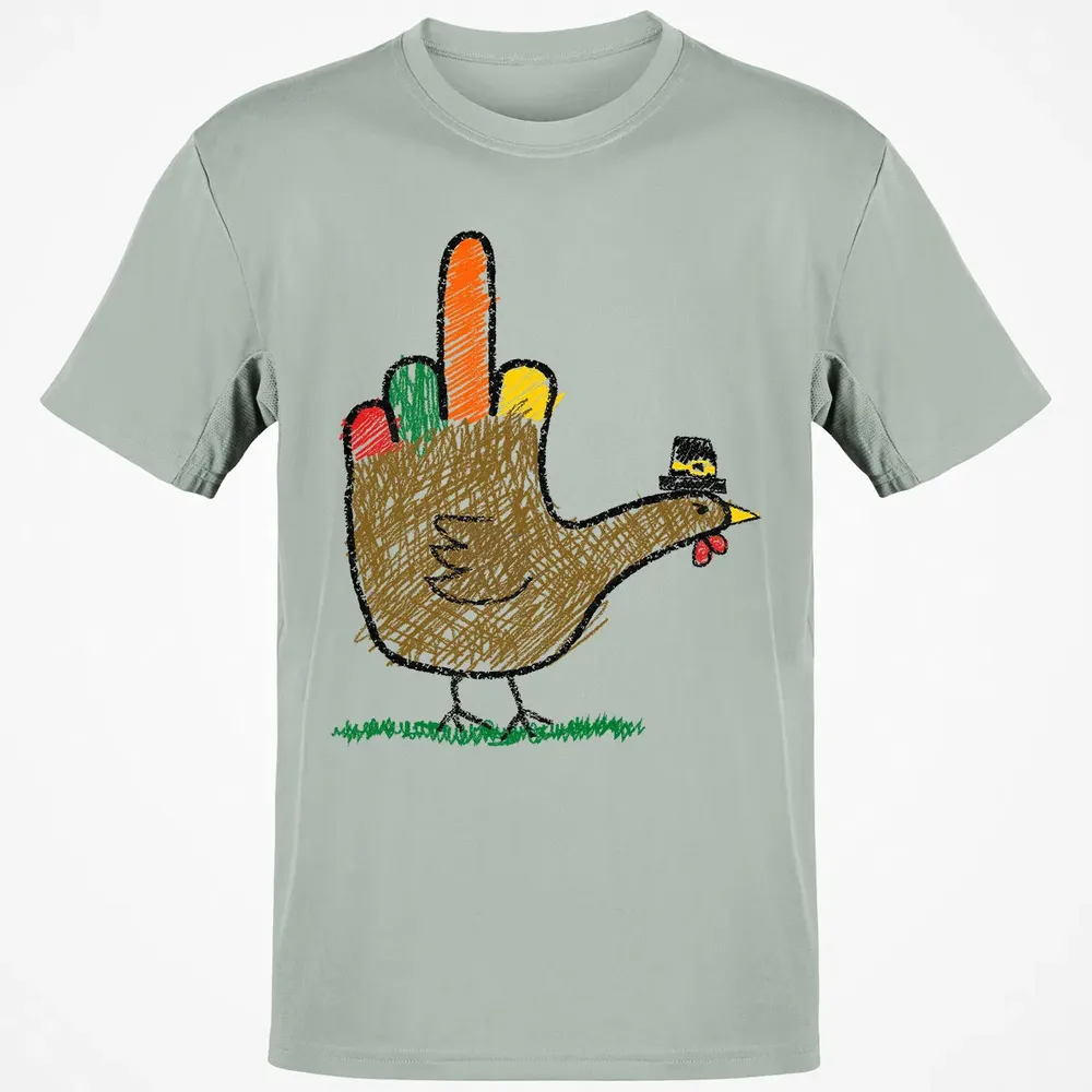 Mid Finger Thanksgiving Classic Unisex T-Shirt - 3
