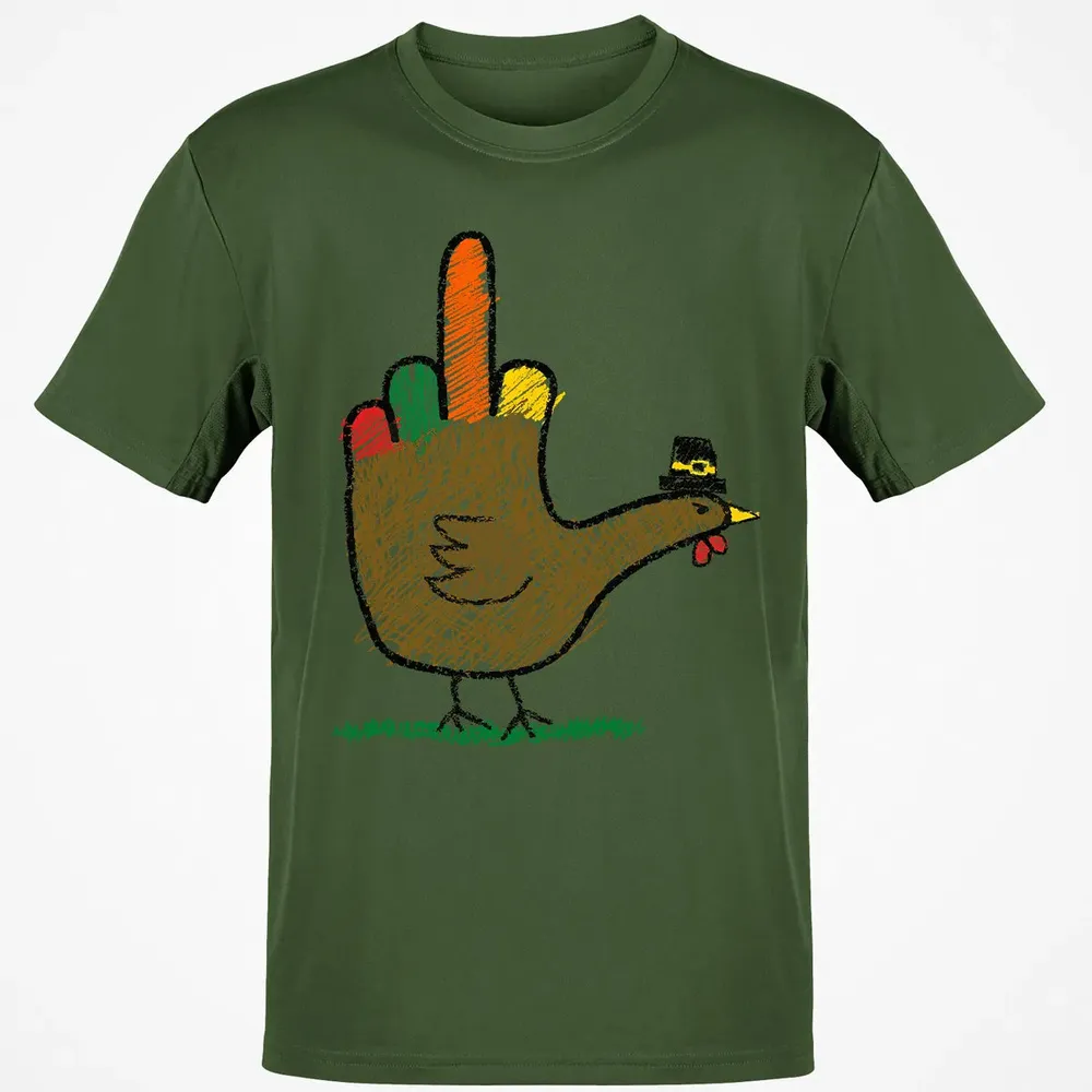 Mid Finger Thanksgiving Classic Unisex T-Shirt - 7