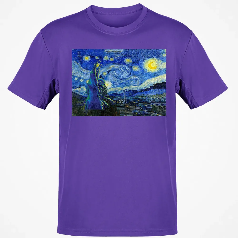 Cthulhu In Starry Night Classic Unisex T-Shirt - 10