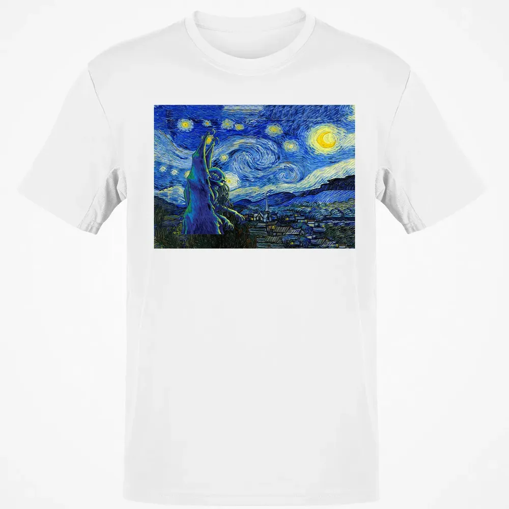 Cthulhu In Starry Night Classic Unisex T-Shirt - 13