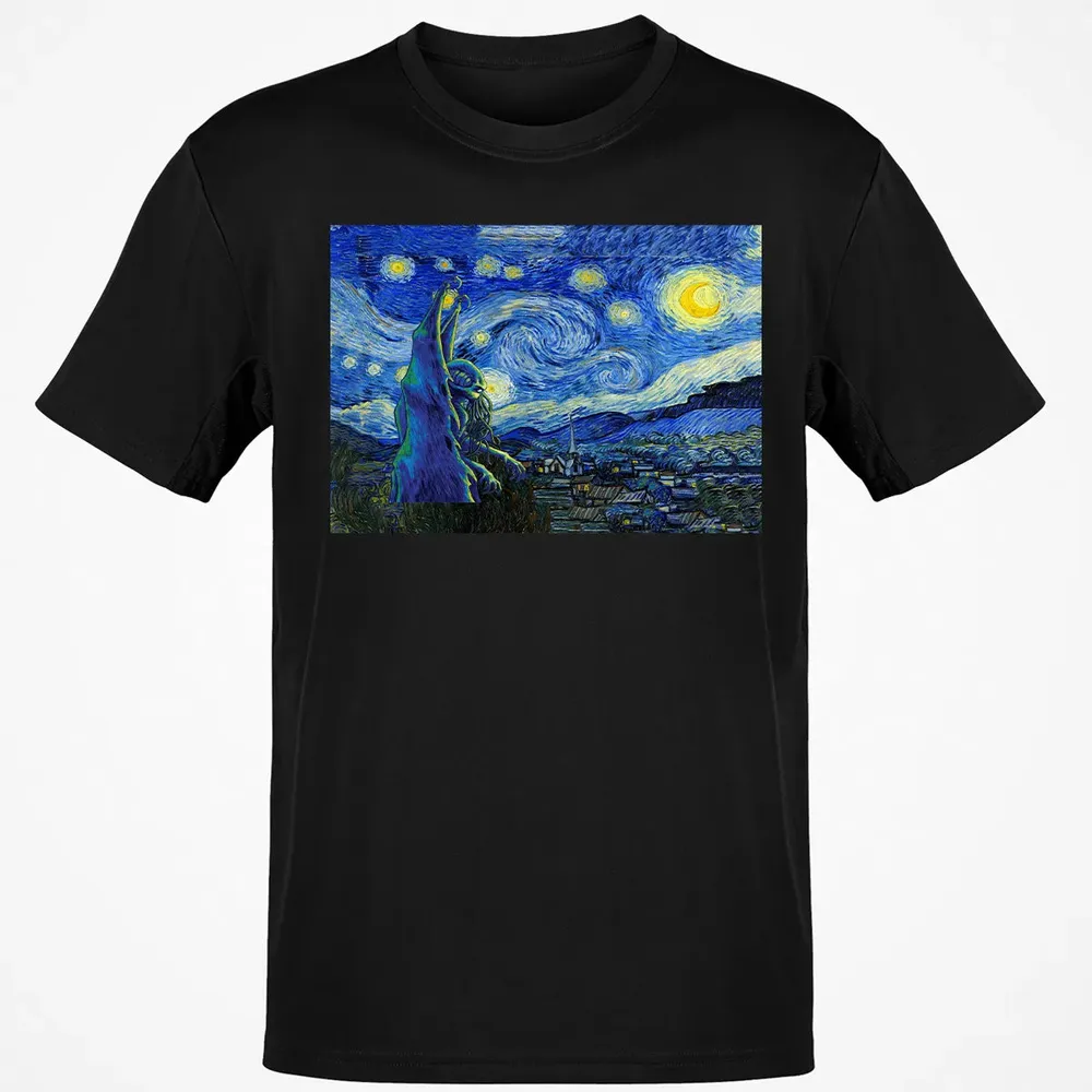 Cthulhu In Starry Night Classic Unisex T-Shirt - 2