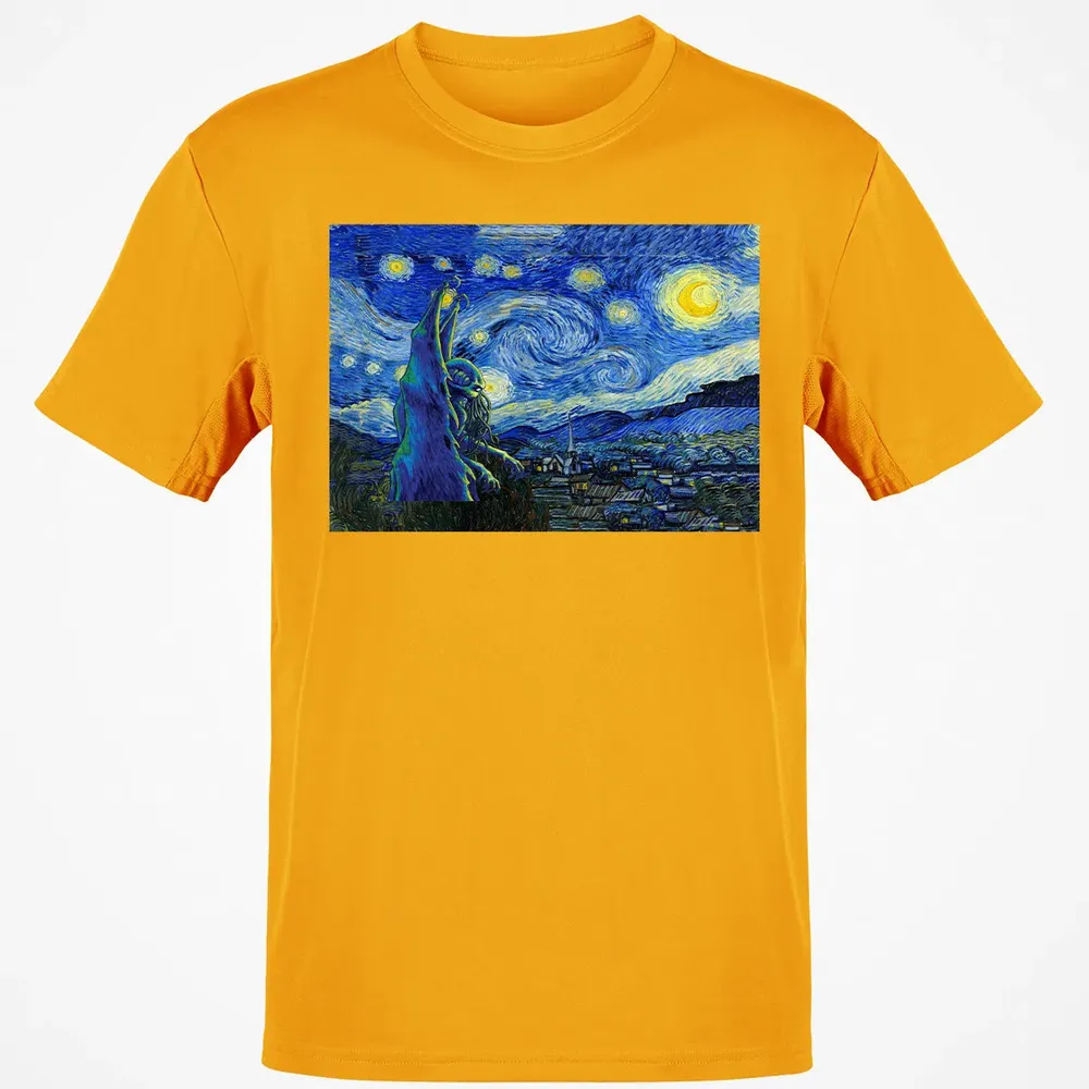 Cthulhu In Starry Night Classic Unisex T-Shirt - 5