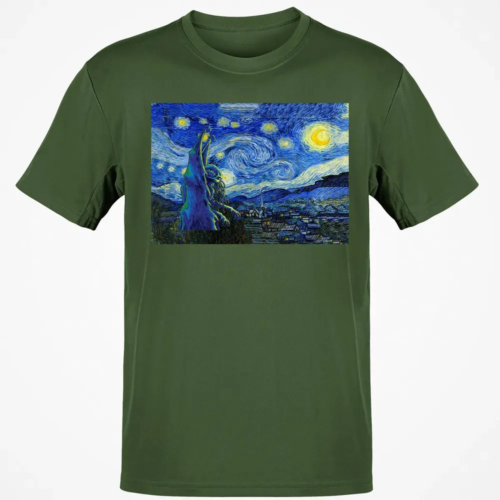Cthulhu In Starry Night Classic Unisex T-Shirt - 7