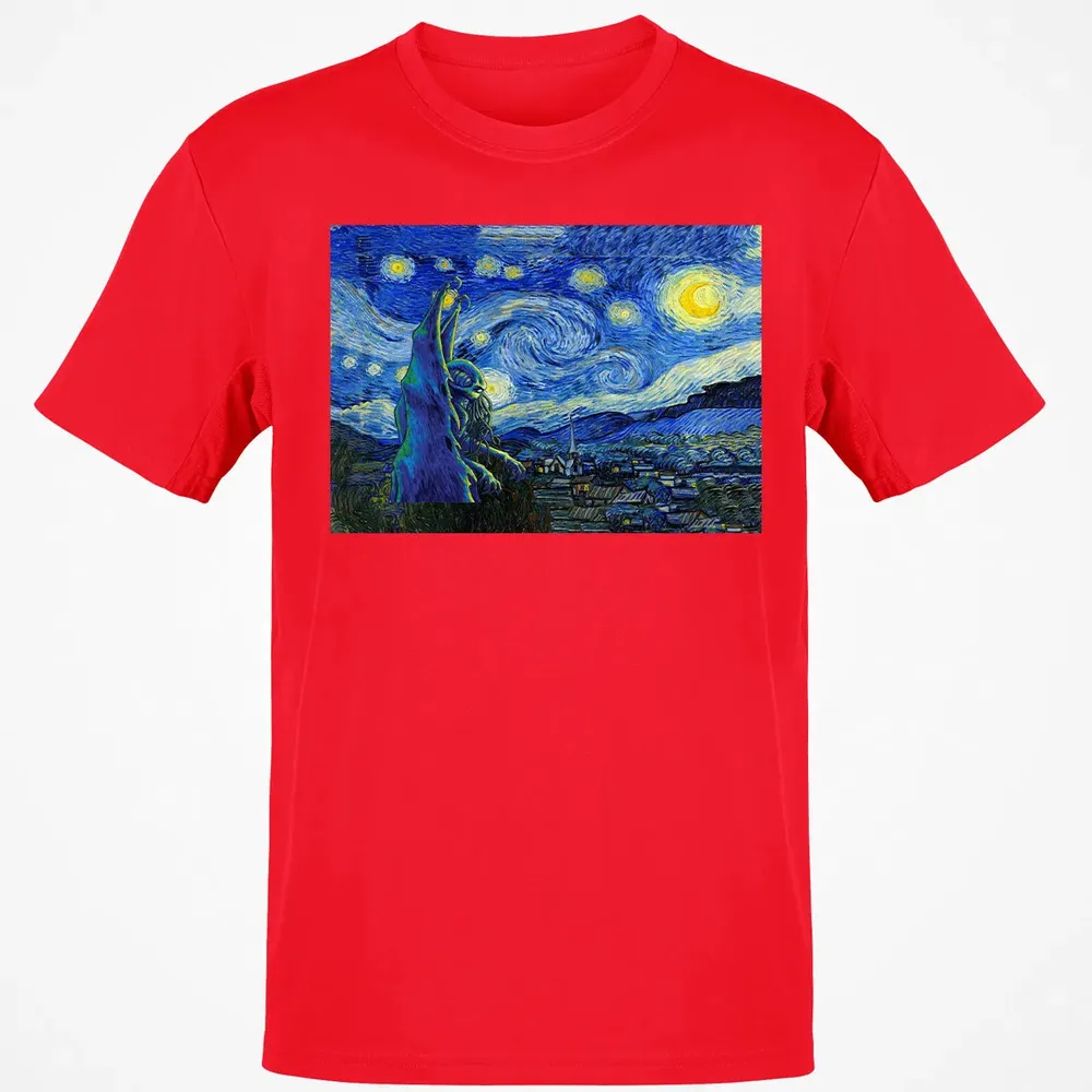 Cthulhu In Starry Night Classic Unisex T-Shirt - 11