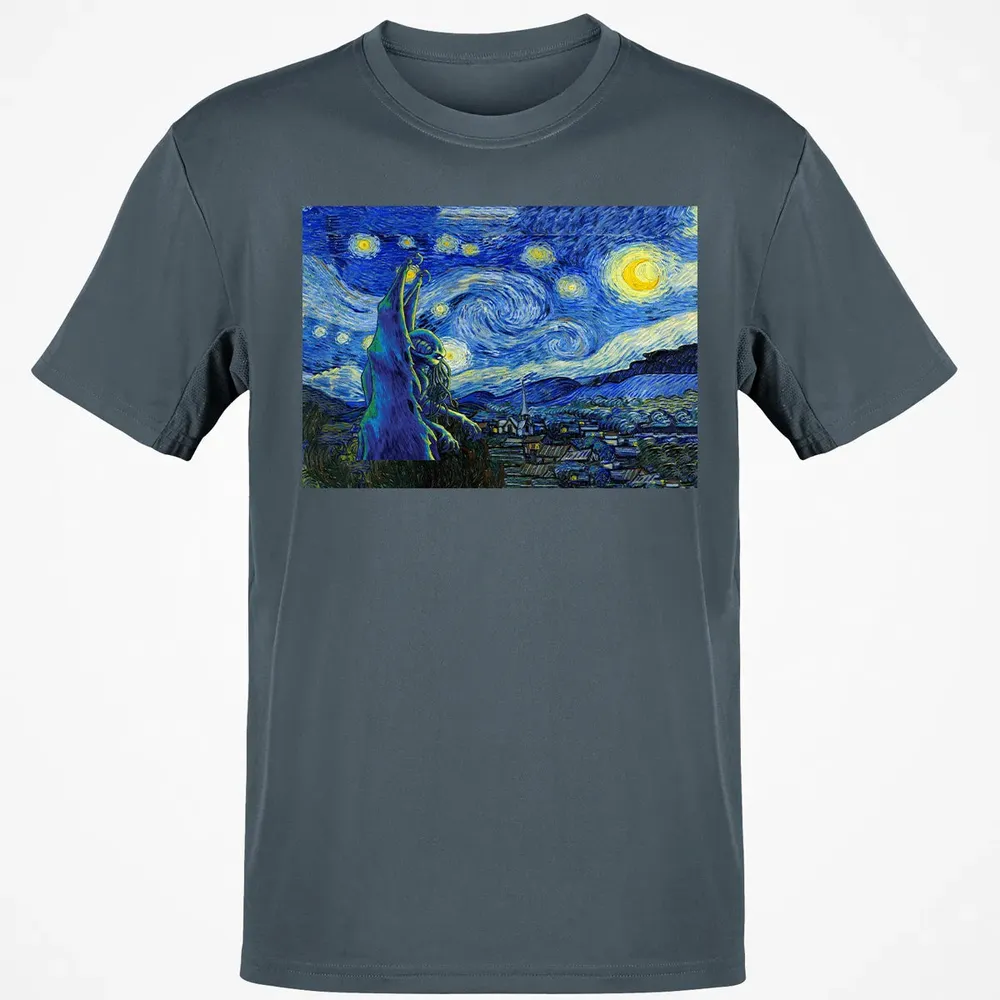 Cthulhu In Starry Night Classic Unisex T-Shirt - 4