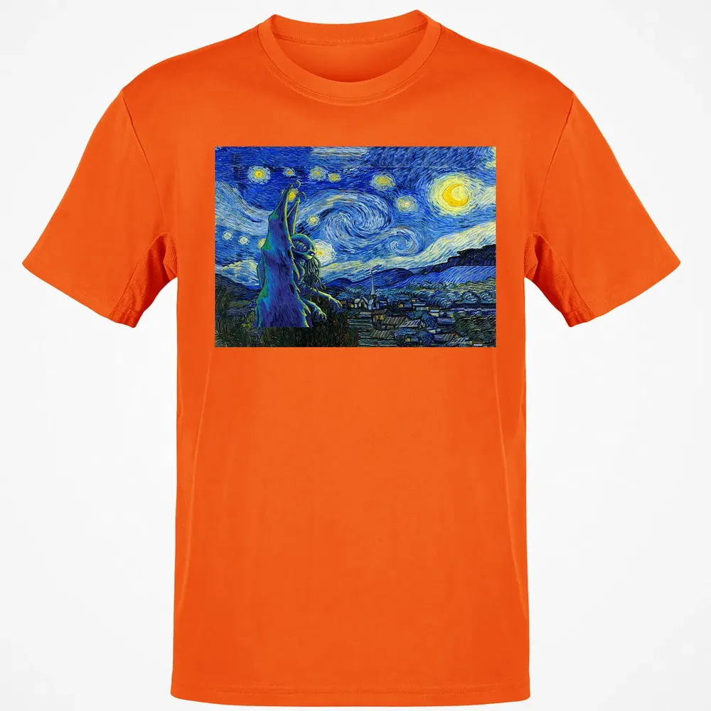 Cthulhu In Starry Night Classic Unisex T-Shirt - 9