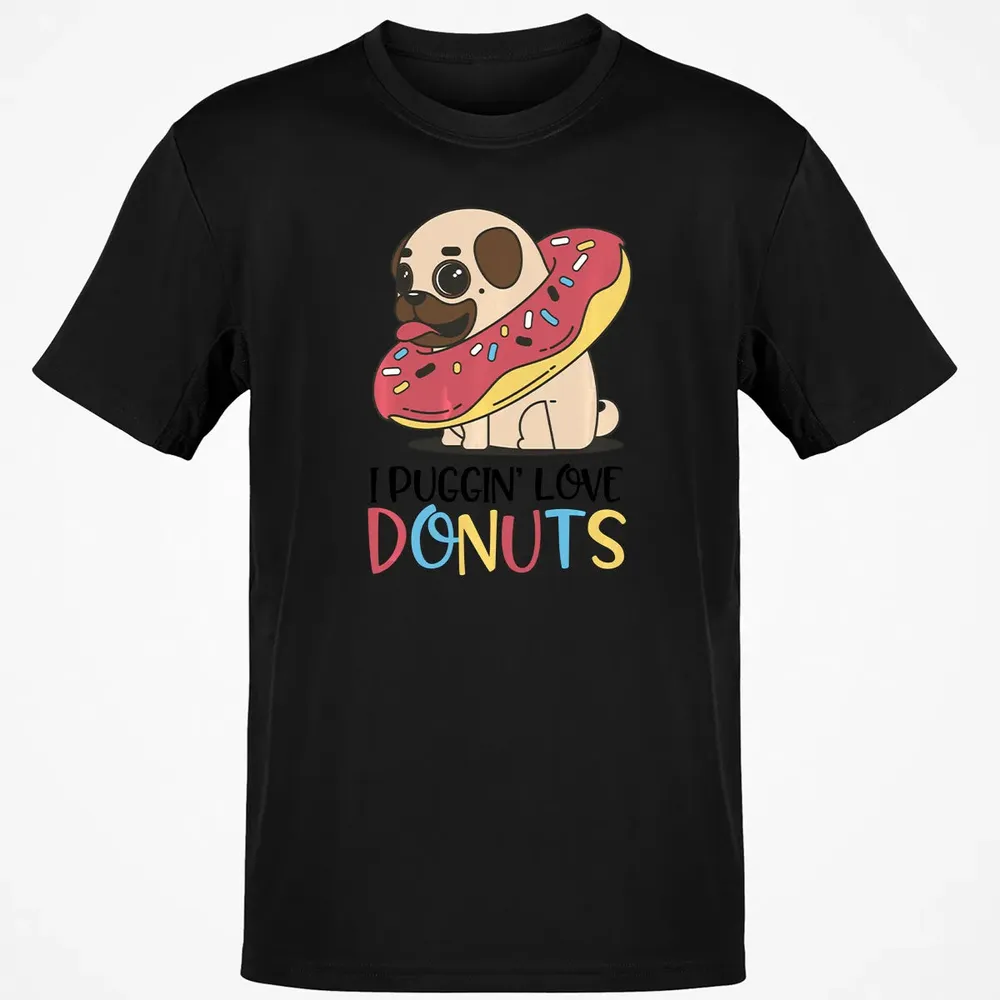 I Puggin Love Donuts Gift Pug Donut  Sweat Classic Unisex T-Shirt - 2