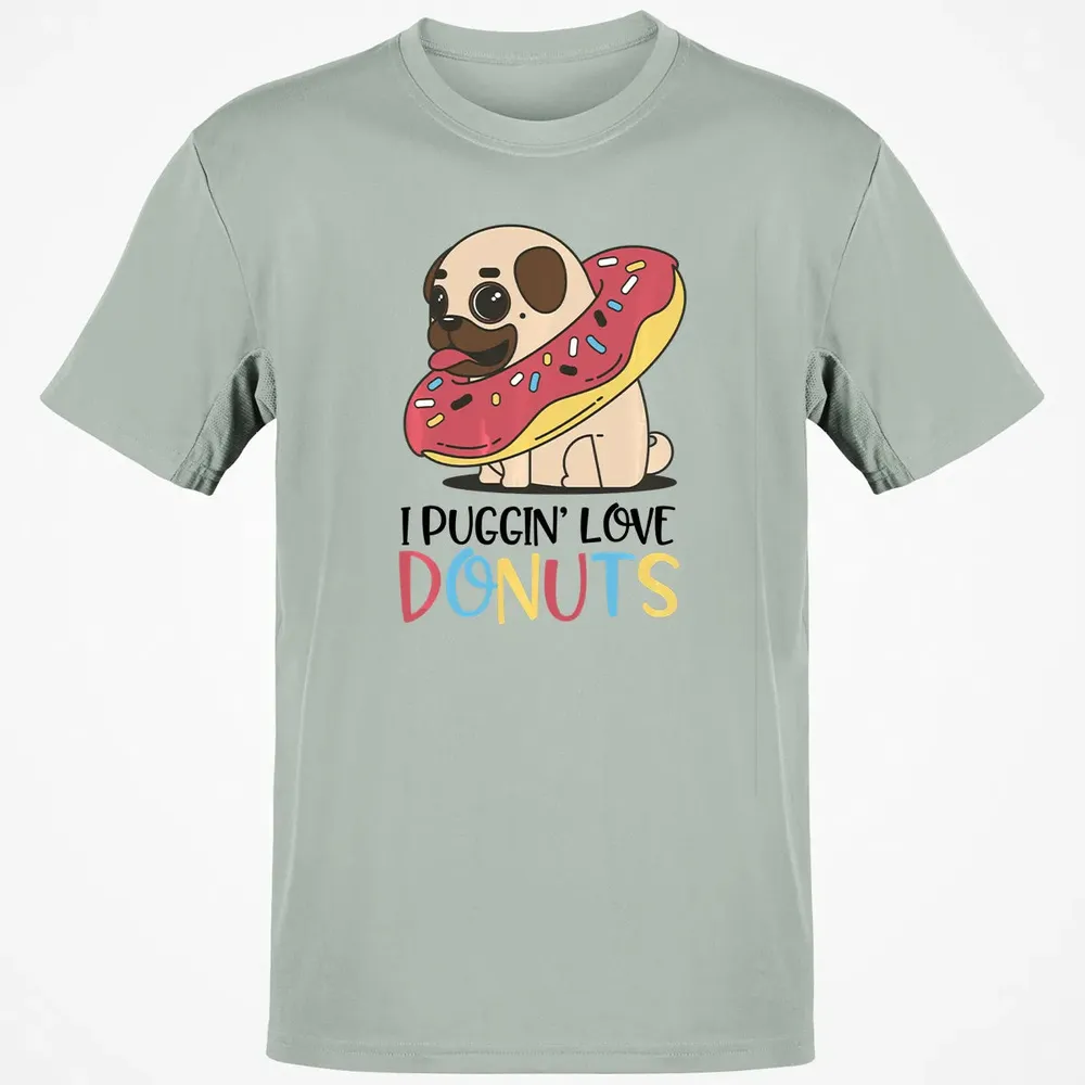 I Puggin Love Donuts Gift Pug Donut  Sweat Classic Unisex T-Shirt - 3
