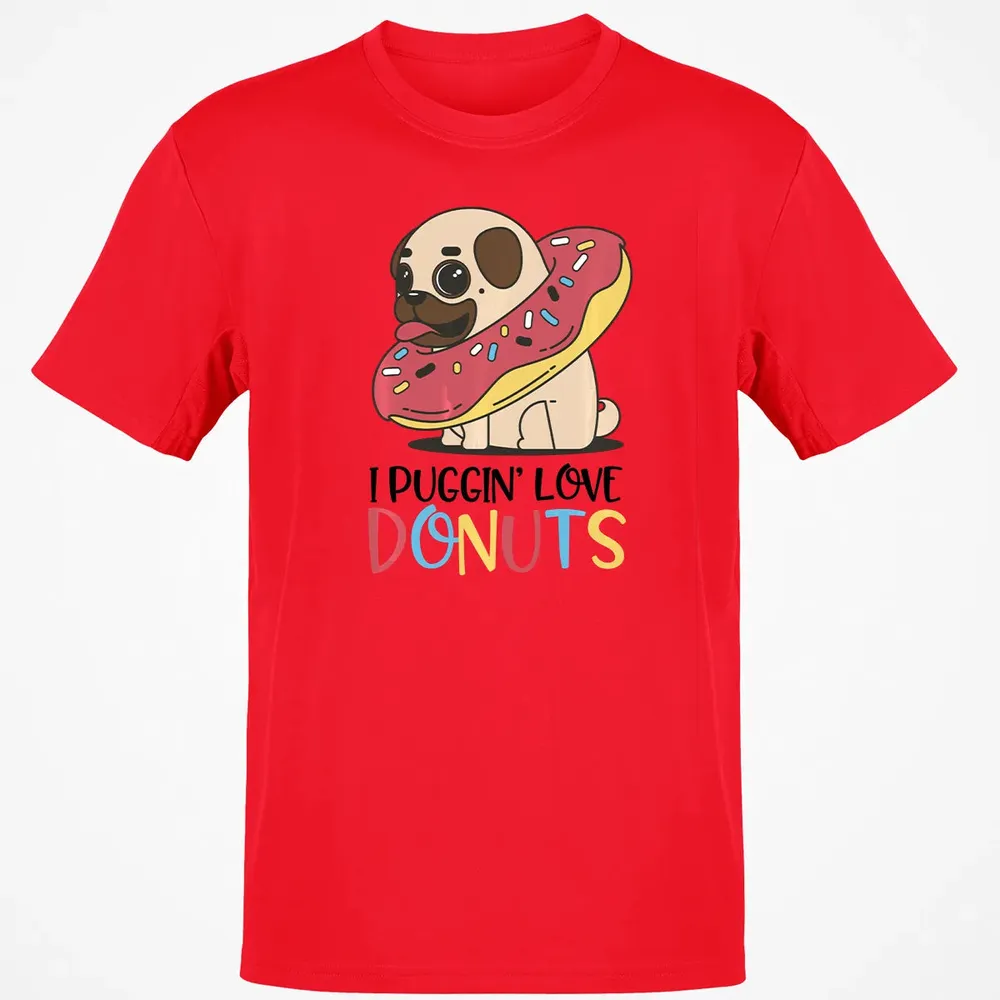 I Puggin Love Donuts Gift Pug Donut  Sweat Classic Unisex T-Shirt - 11