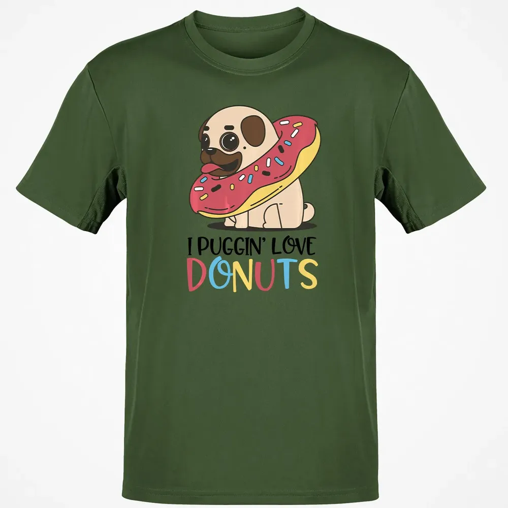 I Puggin Love Donuts Gift Pug Donut  Sweat Classic Unisex T-Shirt - 7