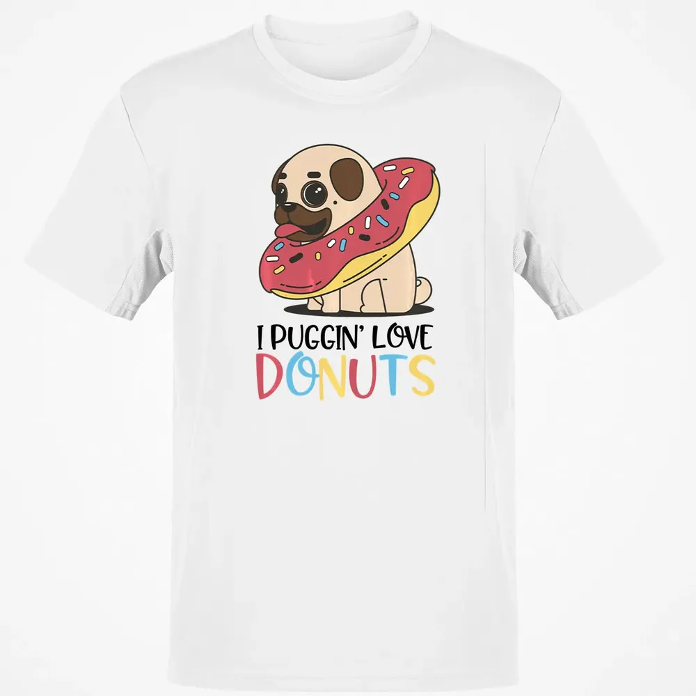 I Puggin Love Donuts Gift Pug Donut  Sweat Classic Unisex T-Shirt - 13
