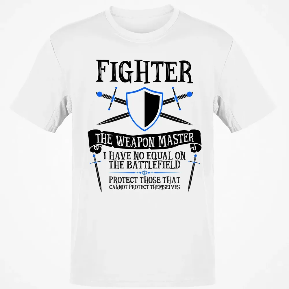 FIGHTER, THE WEAPON MASTER (White) Classic Unisex T-Shirt - 13