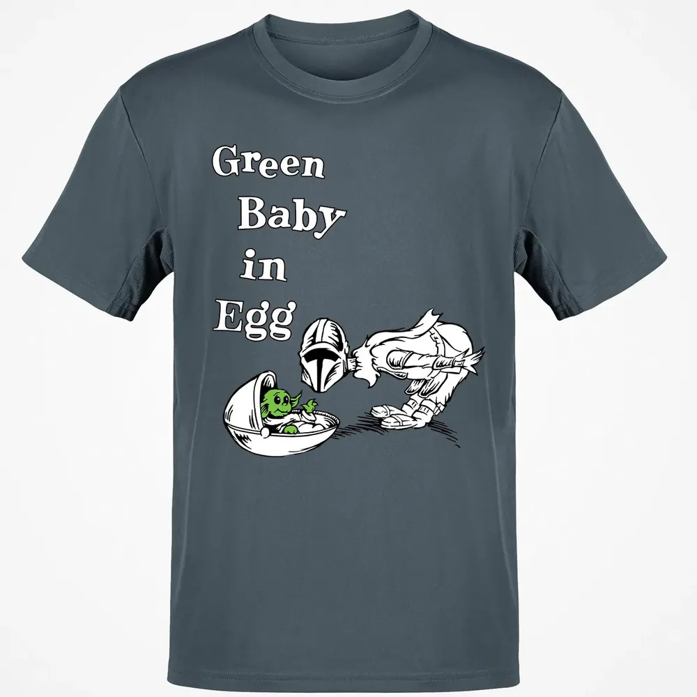 Green Baby in Egg Classic Unisex T-Shirt - 4