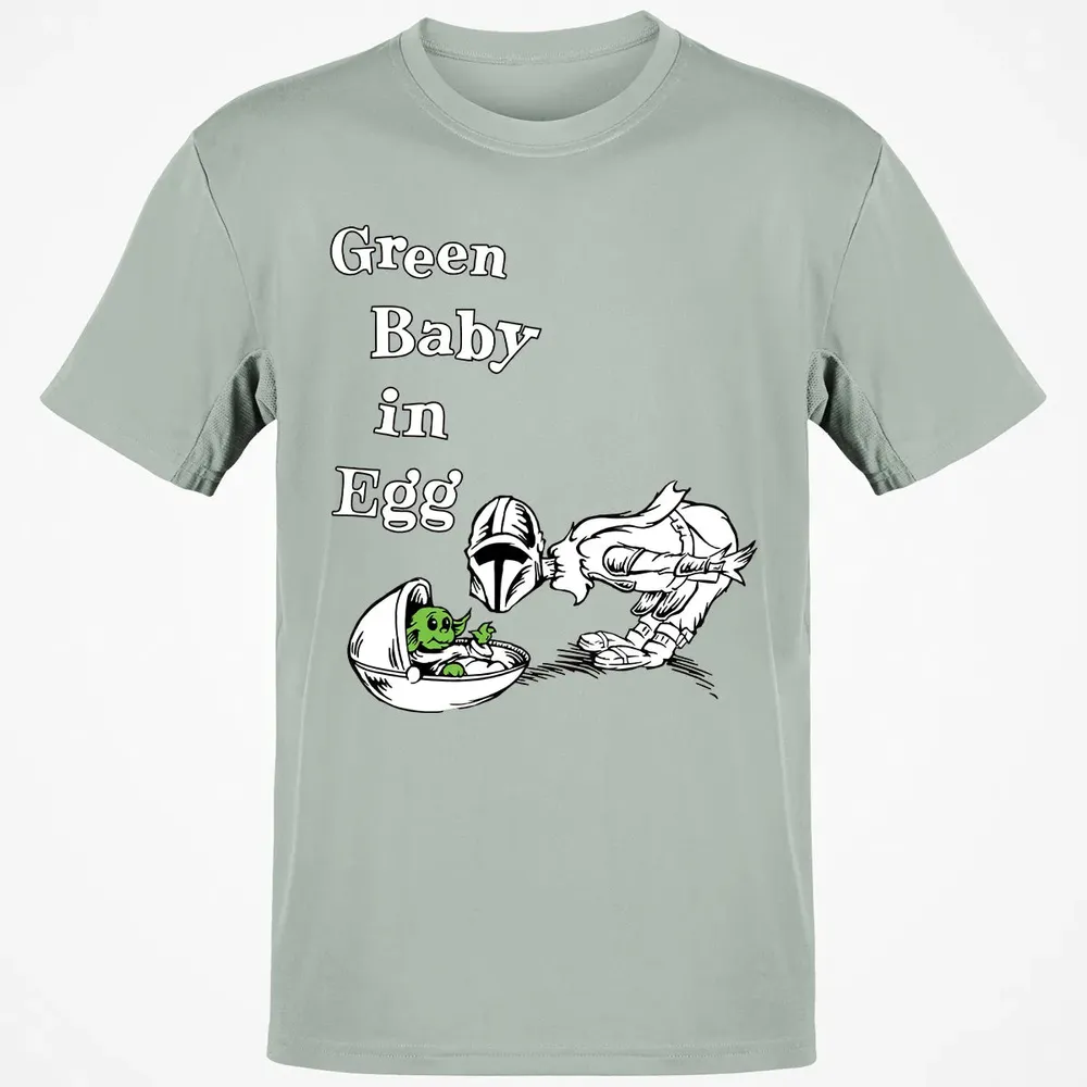 Green Baby in Egg Classic Unisex T-Shirt - 3