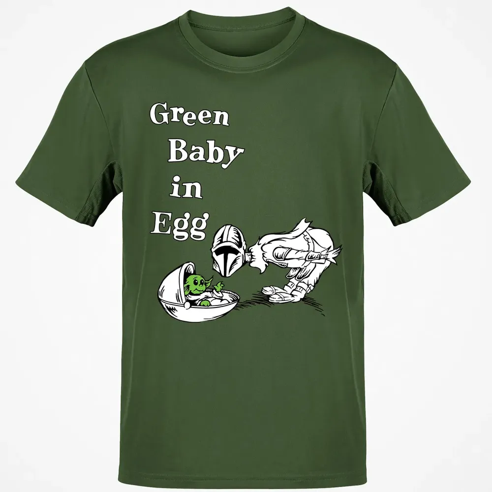 Green Baby in Egg Classic Unisex T-Shirt - 7