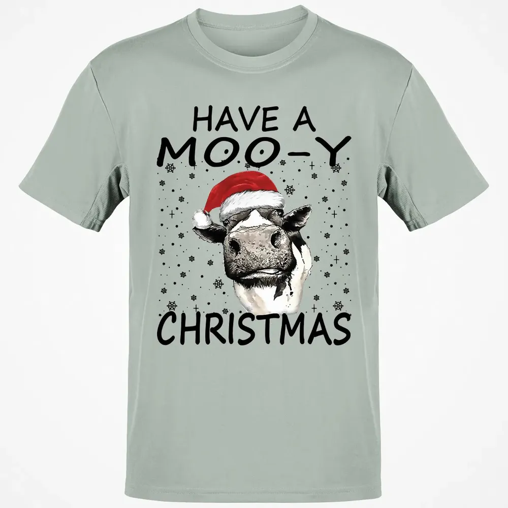 Have a Moo-y Christmas Classic Unisex T-Shirt - 3