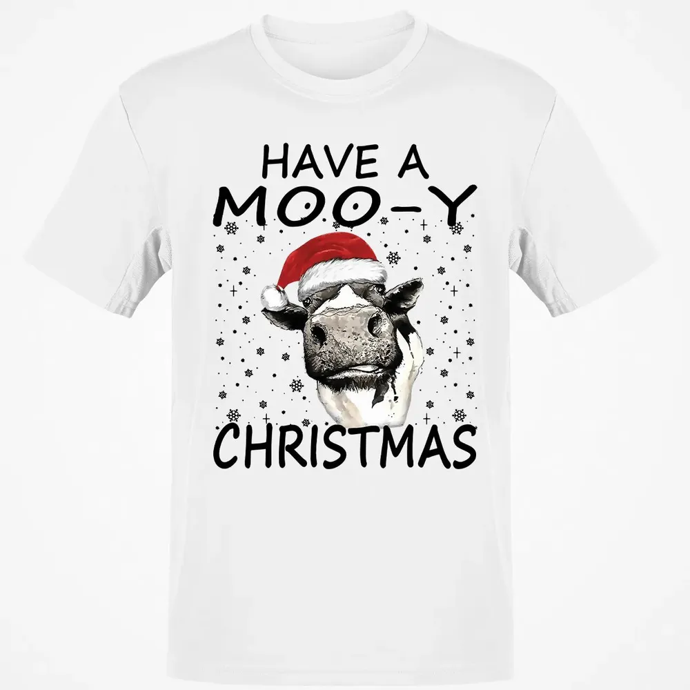 Have a Moo-y Christmas Classic Unisex T-Shirt - 13