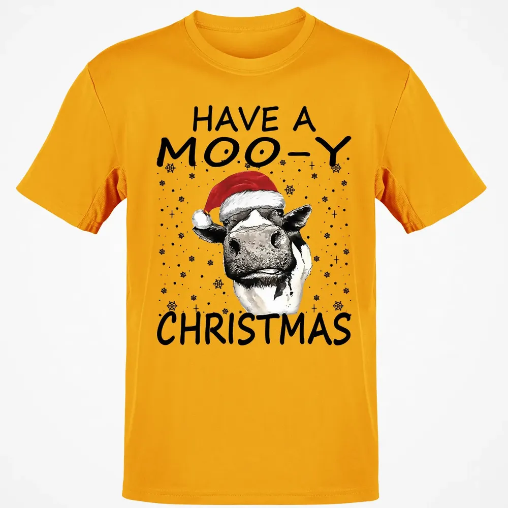 Have a Moo-y Christmas Classic Unisex T-Shirt - 5