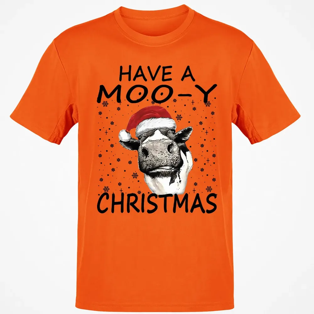 Have a Moo-y Christmas Classic Unisex T-Shirt - 9