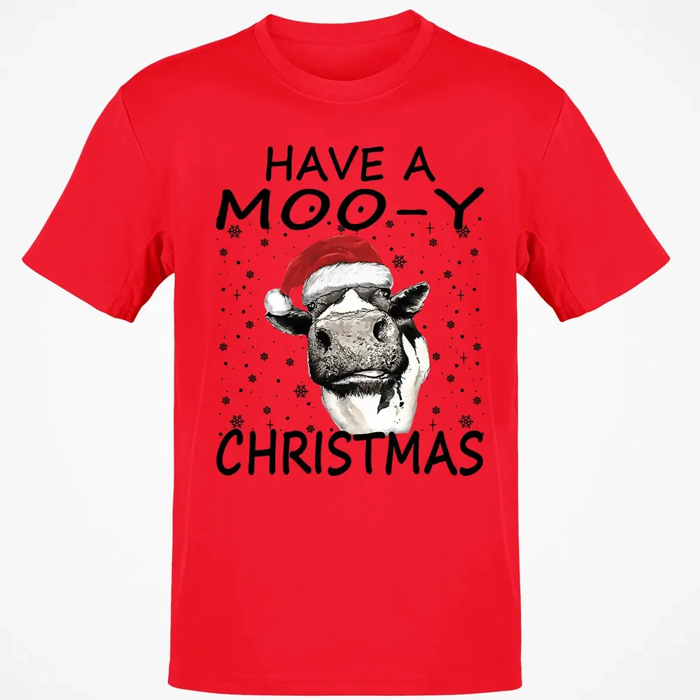 Have a Moo-y Christmas Classic Unisex T-Shirt - 11