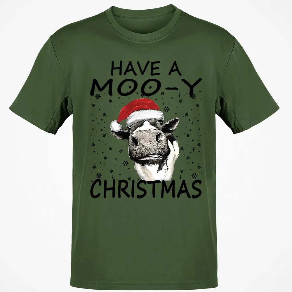 Have a Moo-y Christmas Classic Unisex T-Shirt - 7