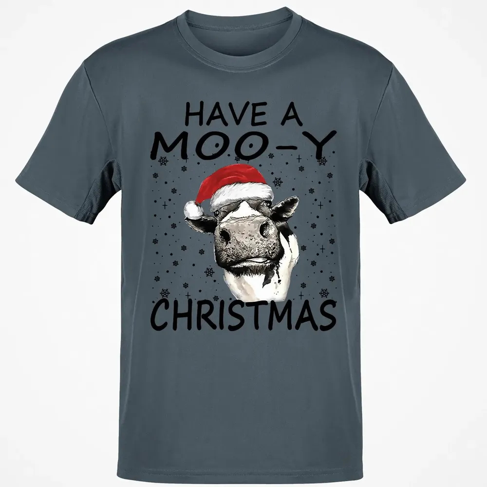 Have a Moo-y Christmas Classic Unisex T-Shirt - 4