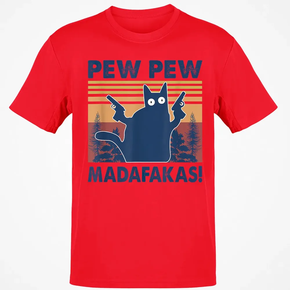 Cat Pew Pew Madafakas Classic Unisex T-Shirt - 11