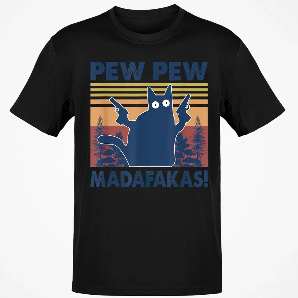 Cat Pew Pew Madafakas Classic Unisex T-Shirt - 2
