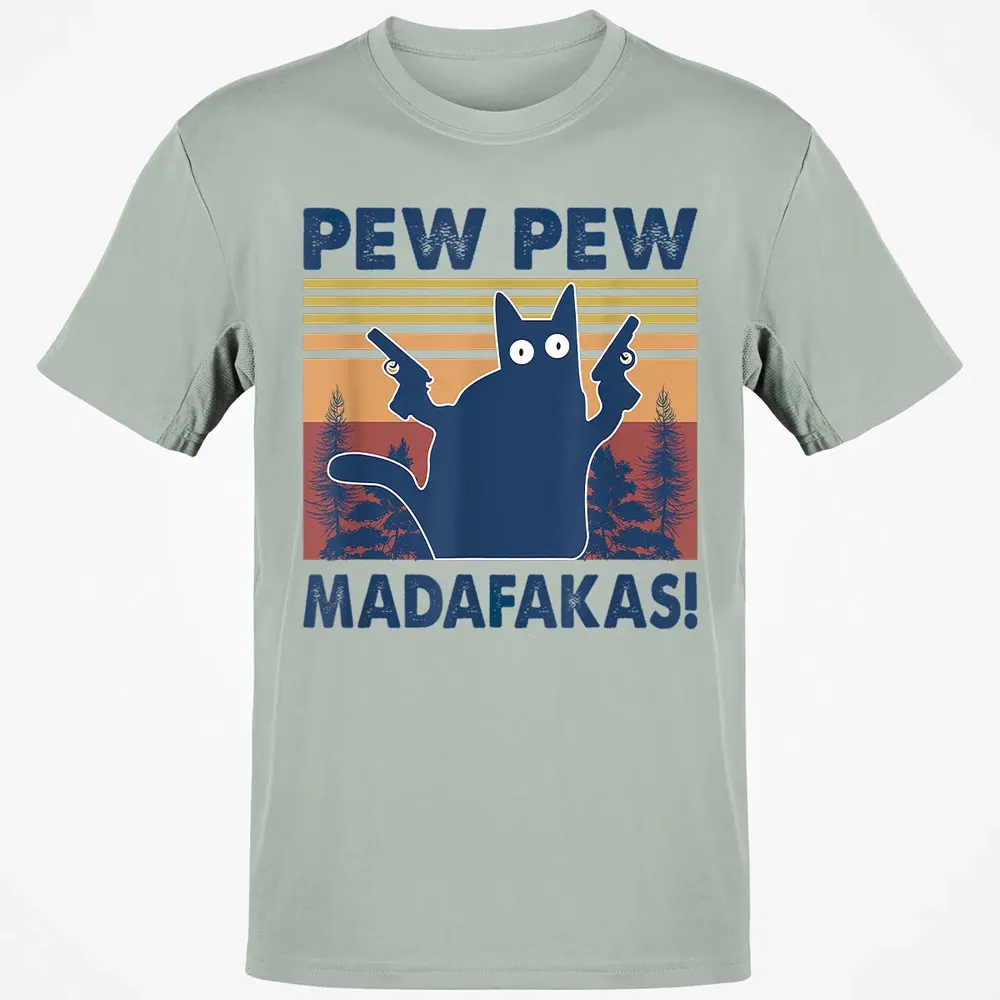 Cat Pew Pew Madafakas Classic Unisex T-Shirt - 3