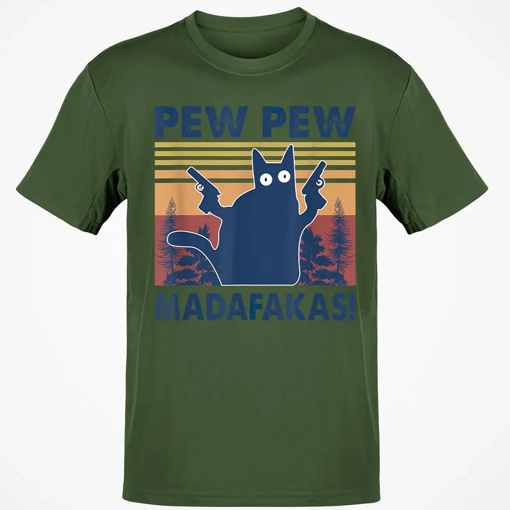 Cat Pew Pew Madafakas Classic Unisex T-Shirt - 7