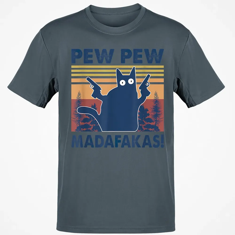 Cat Pew Pew Madafakas Classic Unisex T-Shirt - 4