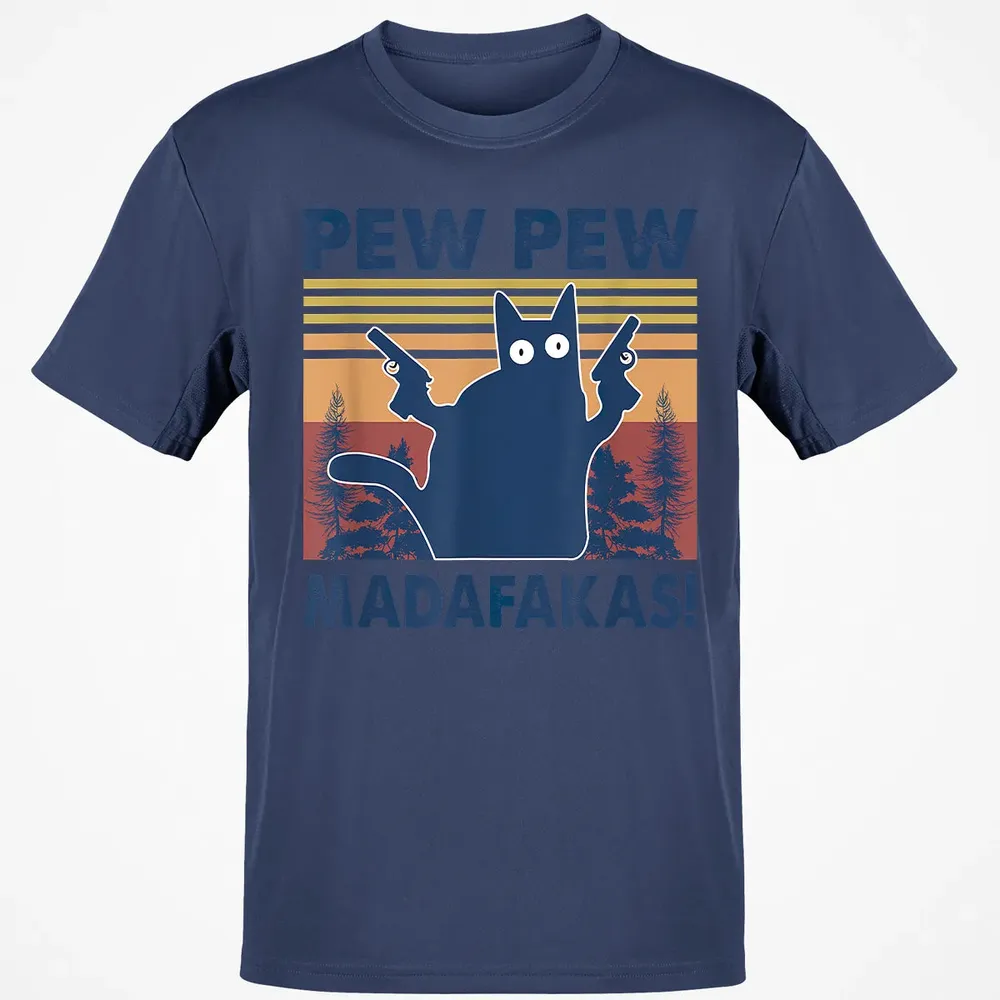 Cat Pew Pew Madafakas Classic Unisex T-Shirt - 8