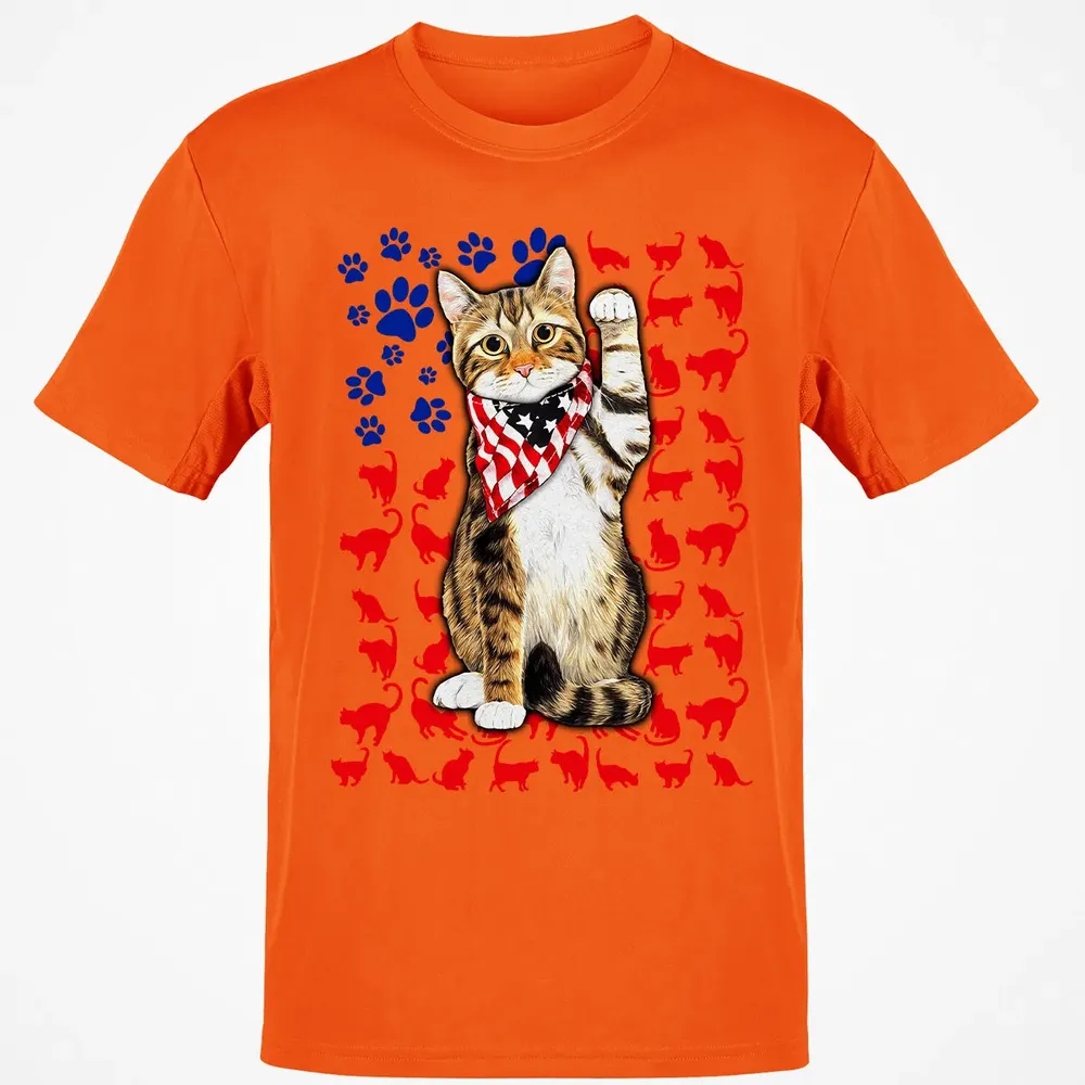 Cat 4th of July Classic Unisex T-Shirt - 9