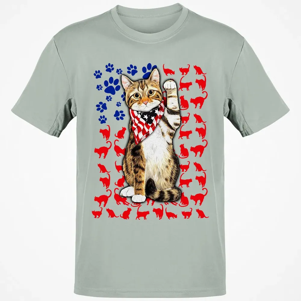 Cat 4th of July Classic Unisex T-Shirt - 3