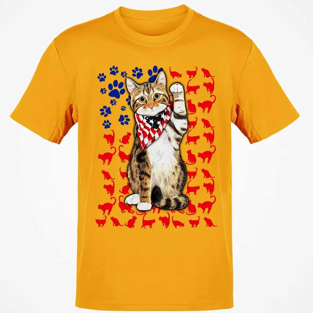 Cat 4th of July Classic Unisex T-Shirt - 5
