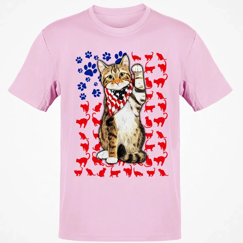 Cat 4th of July Classic Unisex T-Shirt - 6