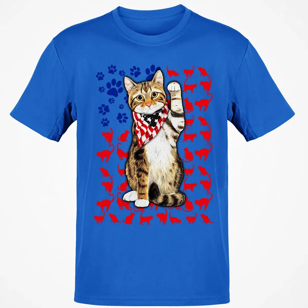 Cat 4th of July Classic Unisex T-Shirt - 12