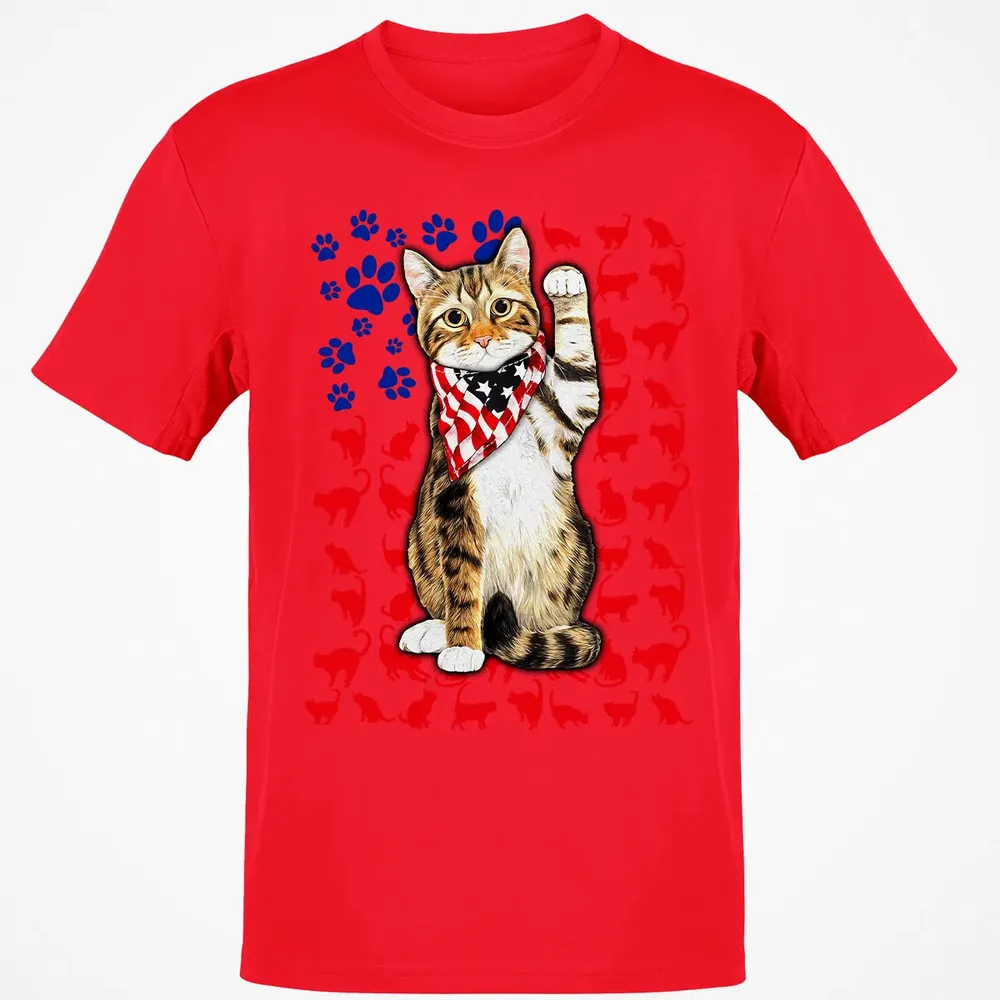 Cat 4th of July Classic Unisex T-Shirt - 11