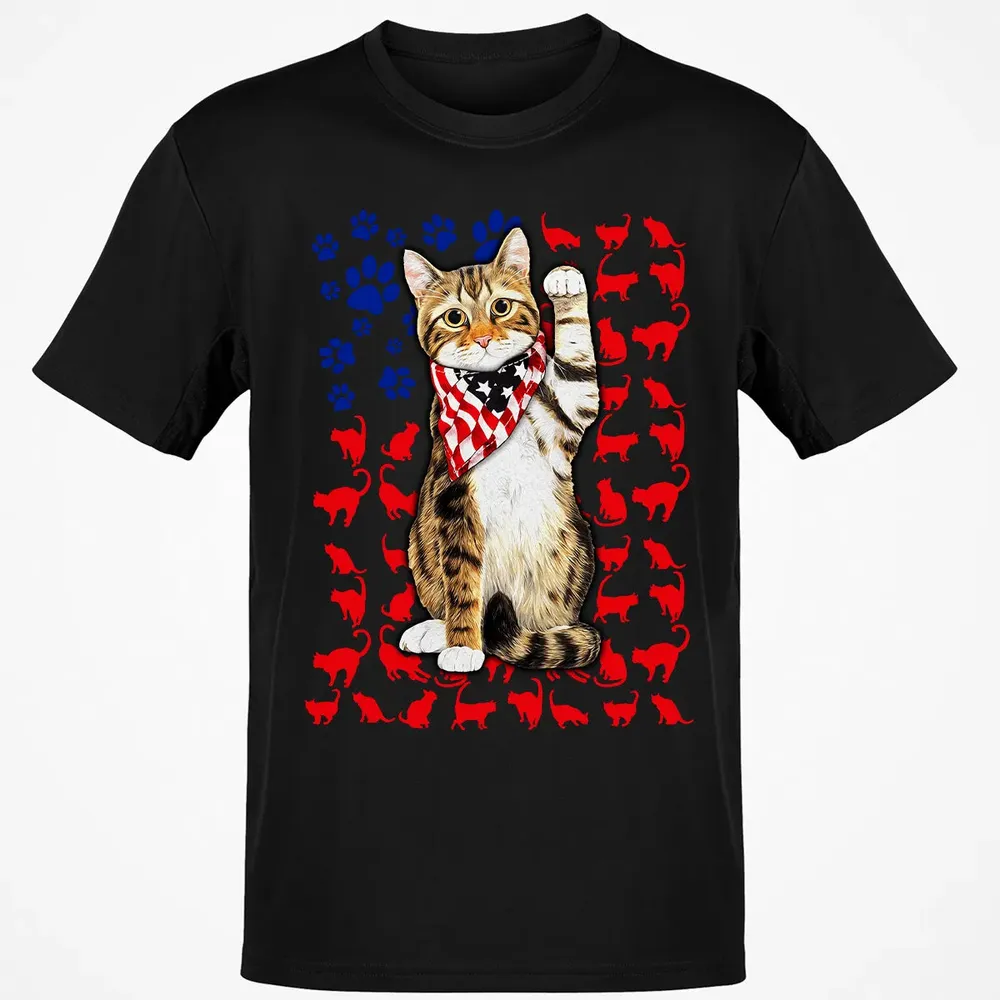Cat 4th of July Classic Unisex T-Shirt - 2