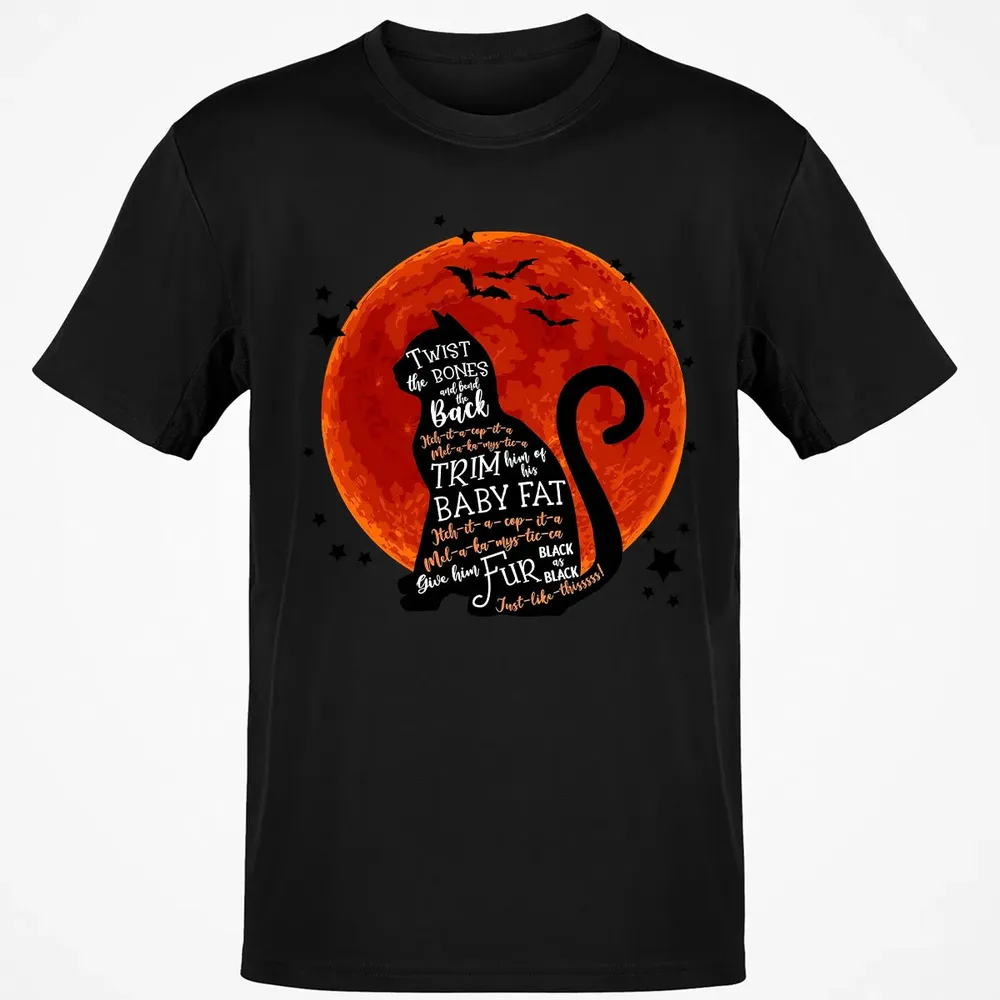 Black Cat Halloween Moon Classic Unisex T-Shirt - 2