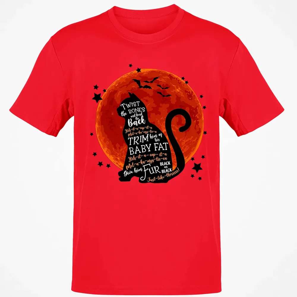 Black Cat Halloween Moon Classic Unisex T-Shirt - 11
