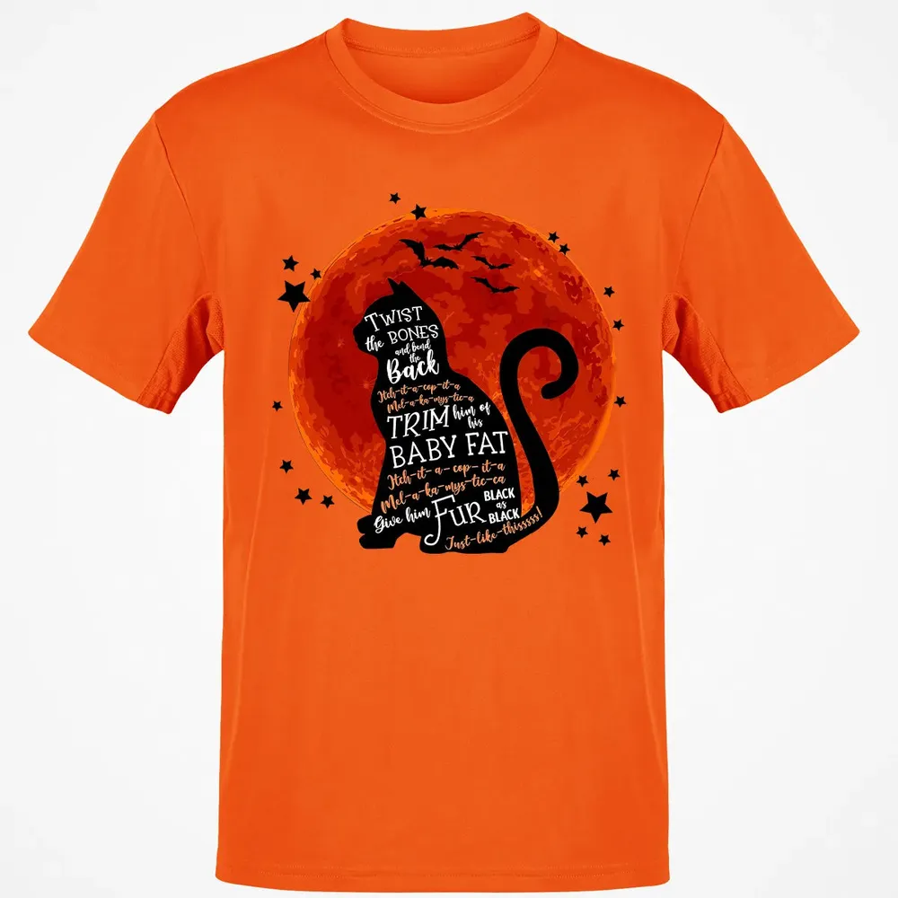 Black Cat Halloween Moon Classic Unisex T-Shirt - 9