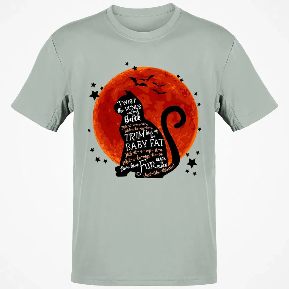 Black Cat Halloween Moon Classic Unisex T-Shirt - 3